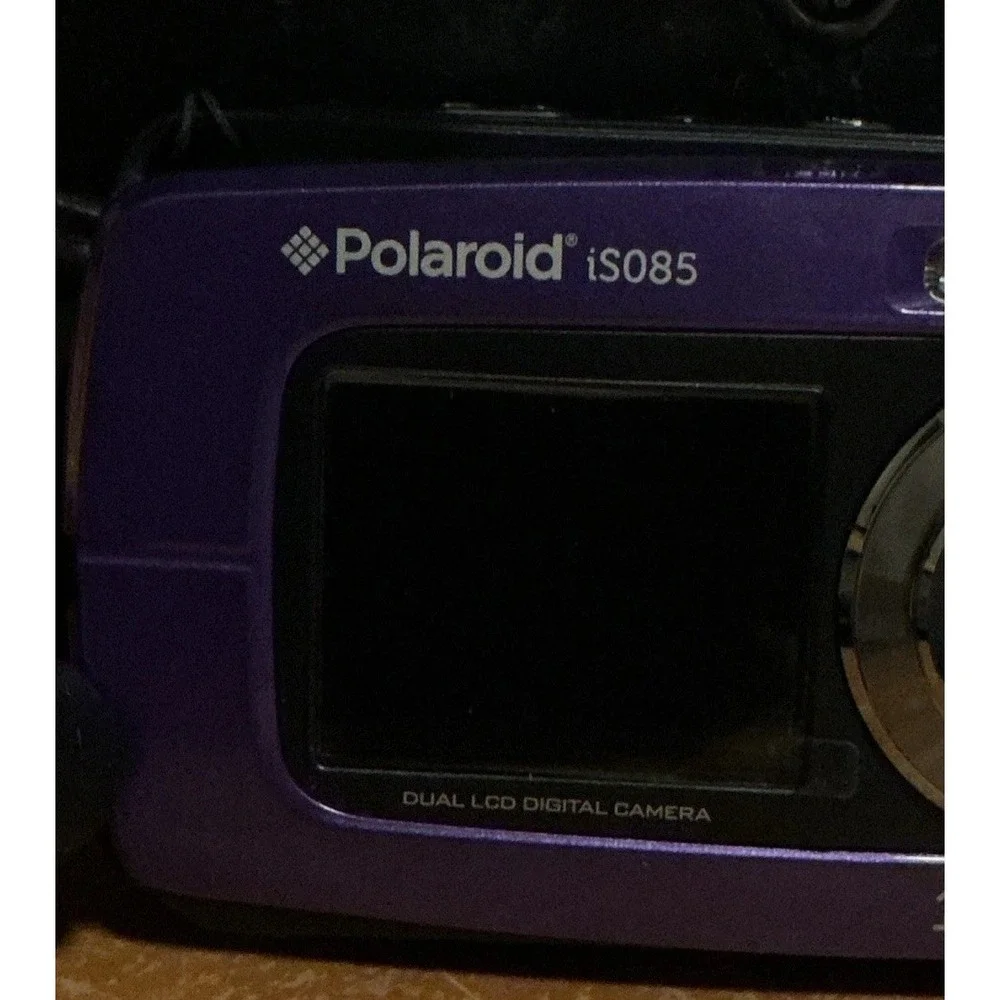 Polaroid iS085 Dual LCD Digital Camera 16.0 Megapixel Purple With Bag Tested